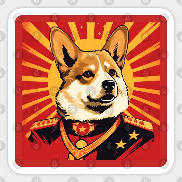 Corgi Propaganda Sticker by AtomicChonk